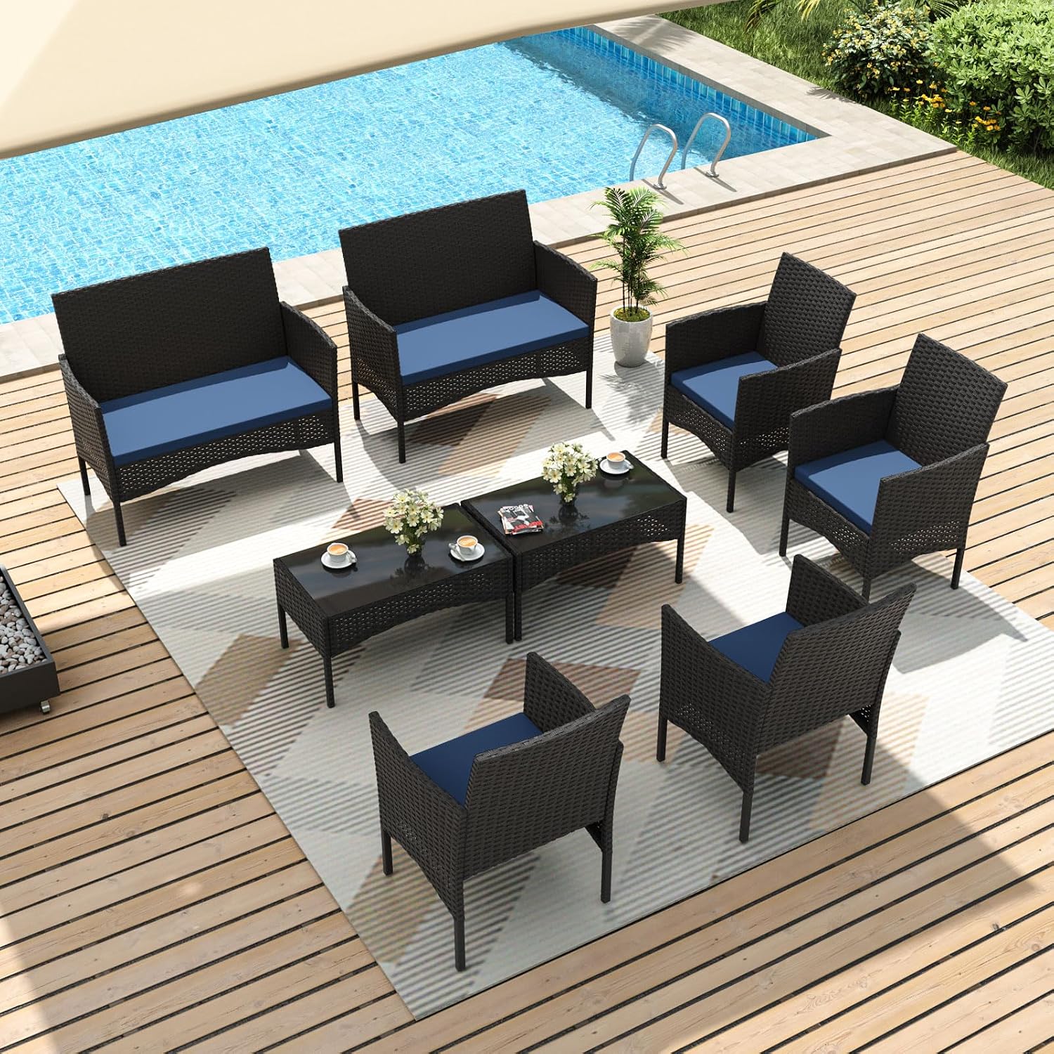 Комплект садовой мебели из 8 п – обзор и цена Outdoor Furniture Metal Chairs