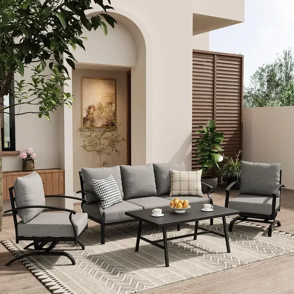Серый комплект уличной металли – обзор и цена Outdoor Furniture Metal Chairs